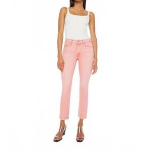 NEW MOTHER the mid rise dazzler ankle jean in sunset coral twice as nice